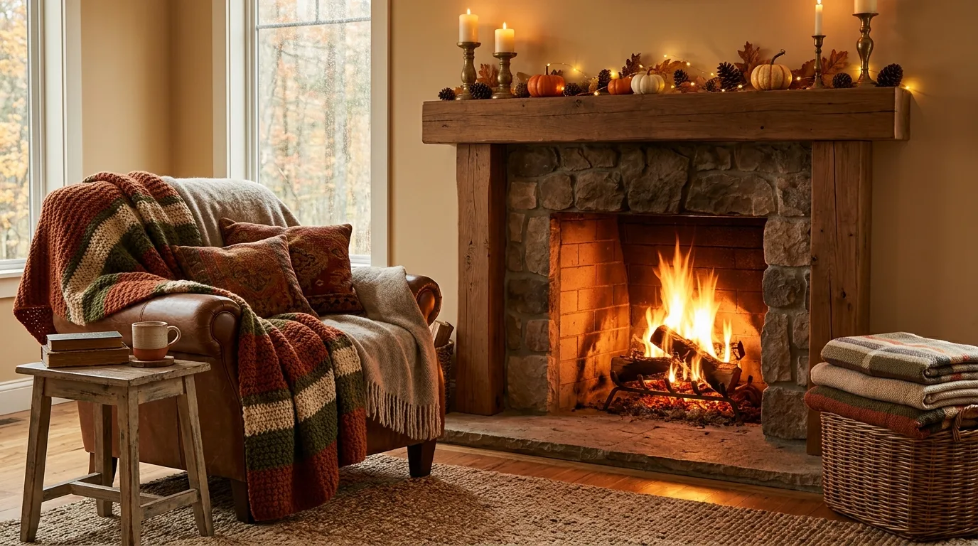Let scent support the visual atmosphere of the season inspiration for a fall home interior.